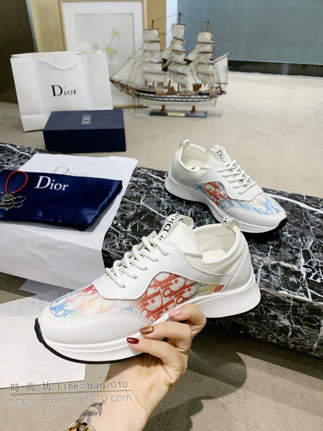 DIOR男女鞋 迪奧2021專櫃新款情侶運動鞋 Dior拼接字母運動鞋  naq1536